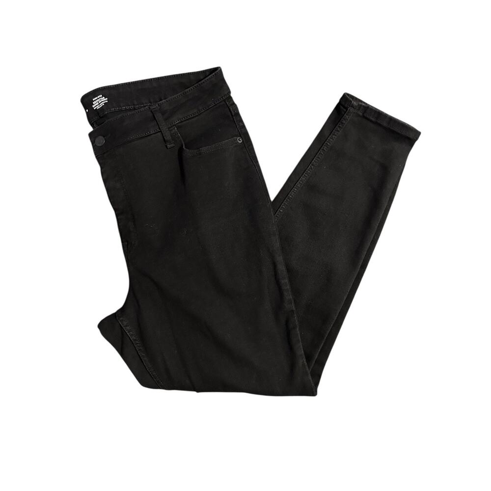 Womens OLD NAVY Size 18 High Rise Rockstar Super Skinny Black Jeans 28” Inseam